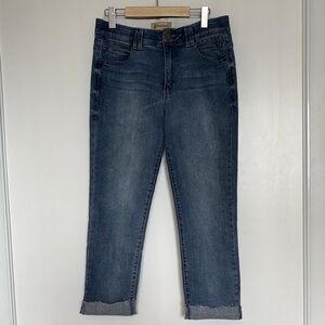 Dark Blue Women's Cropped Jeans